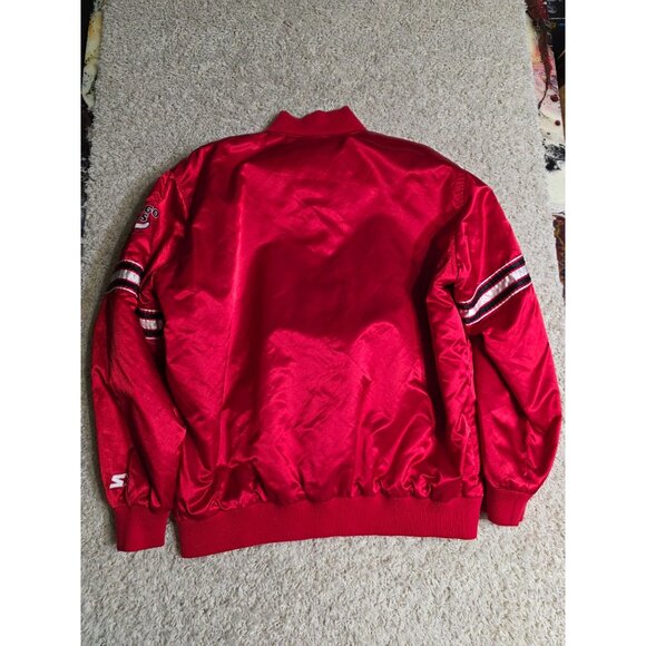 Chicago Bulls Satin Starter Jacket 90's Vintage size XXL - Picture 2 of 8
